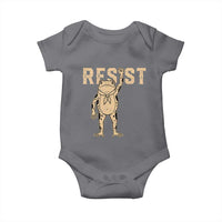 Frog Resist Baby Onesie Raised Fist Protest Fighter Retro Graphic - Wonder Print Shop