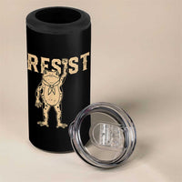 Frog Resist 4 in 1 Can Cooler Tumbler Raised Fist Protest Fighter Retro Graphic - Wonder Print Shop