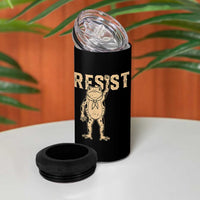 Frog Resist 4 in 1 Can Cooler Tumbler Raised Fist Protest Fighter Retro Graphic - Wonder Print Shop
