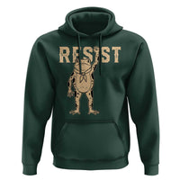 Frog Resist Hoodie Raised Fist Protest Fighter Retro Graphic - Wonder Print Shop