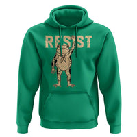 Frog Resist Hoodie Raised Fist Protest Fighter Retro Graphic - Wonder Print Shop