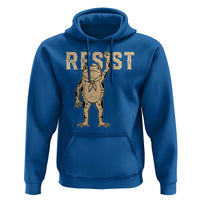 Frog Resist Hoodie Raised Fist Protest Fighter Retro Graphic - Wonder Print Shop