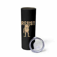 Frog Resist Skinny Tumbler Raised Fist Protest Fighter Retro Graphic - Wonder Print Shop