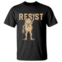 Frog Resist T Shirt Raised Fist Protest Fighter Retro Graphic - Wonder Print Shop