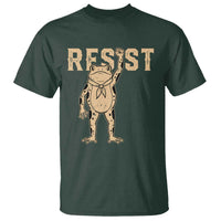 Frog Resist T Shirt Raised Fist Protest Fighter Retro Graphic - Wonder Print Shop