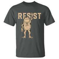 Frog Resist T Shirt Raised Fist Protest Fighter Retro Graphic - Wonder Print Shop