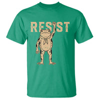 Frog Resist T Shirt Raised Fist Protest Fighter Retro Graphic - Wonder Print Shop