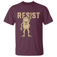 Frog Resist T Shirt Raised Fist Protest Fighter Retro Graphic - Wonder Print Shop