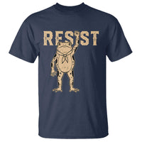Frog Resist T Shirt Raised Fist Protest Fighter Retro Graphic - Wonder Print Shop