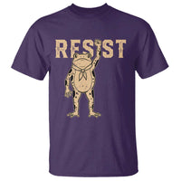 Frog Resist T Shirt Raised Fist Protest Fighter Retro Graphic - Wonder Print Shop