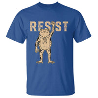 Frog Resist T Shirt Raised Fist Protest Fighter Retro Graphic - Wonder Print Shop