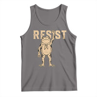 Frog Resist Tank Top Raised Fist Protest Fighter Retro Graphic - Wonder Print Shop