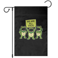 We Are All Frog Garden Flag Frogs Protest Together Strong - Wonder Print Shop