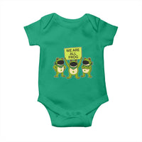 We Are All Frog Baby Onesie Frogs Protest Together Strong - Wonder Print Shop