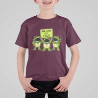 We Are All Frog T Shirt For Kid Frogs Protest Together Strong - Wonder Print Shop