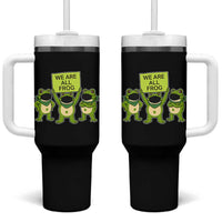 We Are All Frog Tumbler With Handle Frogs Protest Together Strong - Wonder Print Shop