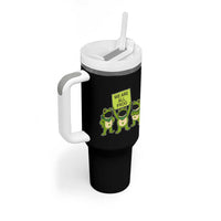 We Are All Frog Tumbler With Handle Frogs Protest Together Strong - Wonder Print Shop