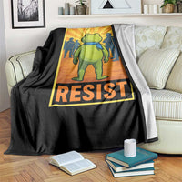 Resist Frog Graphic Throw Blanket Protest Stand Against Fascism - Wonder Print Shop