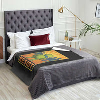 Resist Frog Graphic Throw Blanket Protest Stand Against Fascism - Wonder Print Shop
