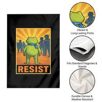 Resist Frog Graphic Garden Flag Protest Stand Against Fascism - Wonder Print Shop