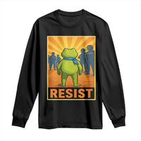 Resist Frog Graphic Long Sleeve Shirt Protest Stand Against Fascism - Wonder Print Shop