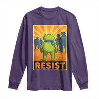 Resist Frog Graphic Long Sleeve Shirt Protest Stand Against Fascism - Wonder Print Shop