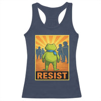 Resist Frog Graphic Racerback Tank Top Protest Stand Against Fascism - Wonder Print Shop