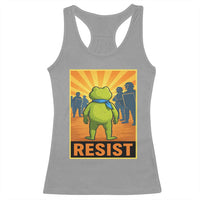 Resist Frog Graphic Racerback Tank Top Protest Stand Against Fascism - Wonder Print Shop