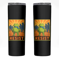 Resist Frog Graphic Skinny Tumbler Protest Stand Against Fascism - Wonder Print Shop