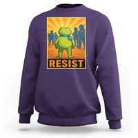 Resist Frog Graphic Sweatshirt Protest Stand Against Fascism - Wonder Print Shop