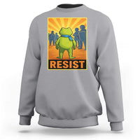 Resist Frog Graphic Sweatshirt Protest Stand Against Fascism - Wonder Print Shop