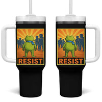 Resist Frog Graphic Tumbler With Handle Protest Stand Against Fascism - Wonder Print Shop