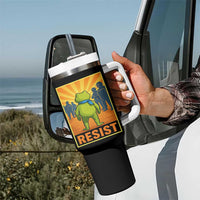 Resist Frog Graphic Tumbler With Handle Protest Stand Against Fascism - Wonder Print Shop