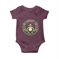 Zen Frog Resist Baby Onesie Sacred Resistance Protest Ornate Style Graphic - Wonder Print Shop