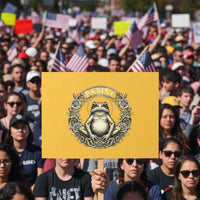 Zen Frog Resist Protest Sign Sacred Resistance Protest Ornate Style Graphic - Wonder Print Shop