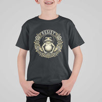 Zen Frog Resist T Shirt For Kid Sacred Resistance Protest Ornate Style Graphic - Wonder Print Shop