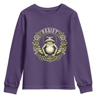 Zen Frog Resist Youth Sweatshirt Sacred Resistance Protest Ornate Style Graphic - Wonder Print Shop