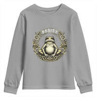 Zen Frog Resist Youth Sweatshirt Sacred Resistance Protest Ornate Style Graphic - Wonder Print Shop