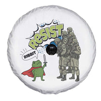 Funny Frog Protest Comic Graphic Spare Tire Cover Ribbit Resist Stand Against - Wonder Print Shop