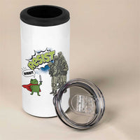 Funny Frog Protest Comic Graphic 4 in 1 Can Cooler Tumbler Ribbit Resist Stand Against - Wonder Print Shop