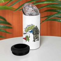 Funny Frog Protest Comic Graphic 4 in 1 Can Cooler Tumbler Ribbit Resist Stand Against - Wonder Print Shop