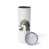 Funny Frog Protest Comic Graphic Skinny Tumbler Ribbit Resist Stand Against - Wonder Print Shop