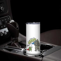 Funny Frog Protest Comic Graphic Skinny Tumbler Ribbit Resist Stand Against - Wonder Print Shop