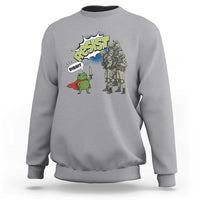 Funny Frog Protest Comic Graphic Sweatshirt Ribbit Resist Stand Against - Wonder Print Shop