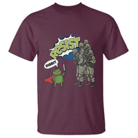 Funny Frog Protest Comic Graphic T Shirt Ribbit Resist Stand Against - Wonder Print Shop