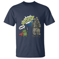 Funny Frog Protest Comic Graphic T Shirt Ribbit Resist Stand Against - Wonder Print Shop