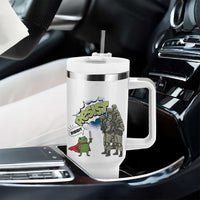 Funny Frog Protest Comic Graphic Tumbler With Handle Ribbit Resist Stand Against - Wonder Print Shop
