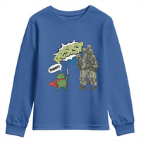 Funny Frog Protest Comic Graphic Youth Sweatshirt Ribbit Resist Stand Against - Wonder Print Shop