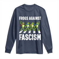 Walking Frog Against Fascism Long Sleeve Shirt Frogs Band Resistance Protest - Wonder Print Shop