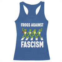 Walking Frog Against Fascism Racerback Tank Top Frogs Band Resistance Protest - Wonder Print Shop